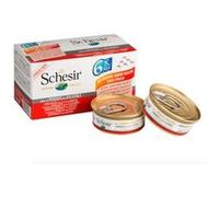 Schesir chat - filets de poulet et canard au naturel - 6 x 50g G