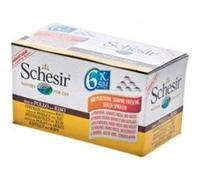 Schesir chat - filets de poulet et riz au naturel - 6 x 50g G