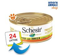 Schesir Chat Thon Avec Courge Dans Bouillon De Poisson Pour Chats Boîte De 70 Gr