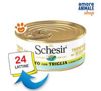 Schesir Chat Thon Avec Rouget Dans Bouillon De Poisson Chats Boîte De 70 Gr