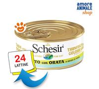 Schesir Chat Tonnetto Avec Dorade Dans Bouillon De Poisson Chats Boîte De 70 Gr