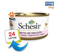 Schesir Chats Thon Avec Jambon Nourriture Humide Pour Chats Boîte De 85 Gr
