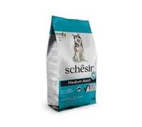 Schesir, Aliments secs pour Chiens âgés de Taille Moyenne au goût du Poisson, en croquettes - Format Sac de 12 kg