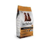 Schesir, Aliments secs pour Chiens Adultes de Taille Moyenne au goût de Poulet, Ligne de Conservation en croquettes - Format Sac de 12 kg