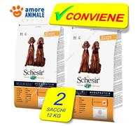 Schesir Chien Medium Adult Poulet Protéine Unique 1/2/3 Sachet De 12 KG pour