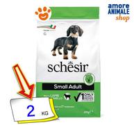 Schesir Chien Petit Adulte Maintien Agneau Nourriture Sèche Chiens 800 Gr/2 Kg