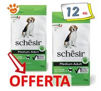 Schesir Chiens Adultes Moyens Entretien Agneau Croquettes 12 Kg