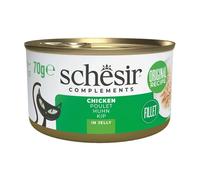 SCHESIR Complements Poulet en gelée nourriture humide complémentaire pour chats 70 g