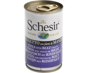 SCHESIR Croquettes pour chats au thon et au bœuf 140 g