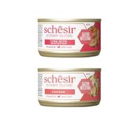 Schesir Dieta - Nourriture humide pour chat - Régime gastro-intestinal - Divers mélanges et saveurs - 8 x 80 g (8 x 80 g, 4 x poulet en bouillon, 4 x thon)