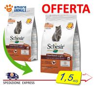 Schesir – Dry Cat Stérilisés & Lumière – Poulet – 1,5 kg