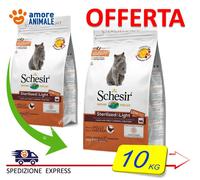 Schesir Dry Cat Stérilisés & Lumière Avec Poulet 10 KG - Aliment pour Chats