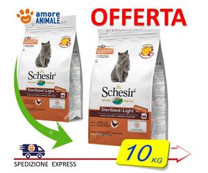 Schesir Dry Cat Stérilisés & Lumière Avec Poulet 1,5 / 10 KG - Pour Chats