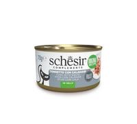 Schesir en Jelly, Ton avec calamars 12 x 70 g en boîte, Nourriture Humide complète pour Chats, sans conservateurs, Mode de pêche Durable