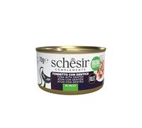 Schesir en gelée, Thon avec Dents, 12 x 70 g en boîte, Nourriture Humide complète pour Chats, sans cruauté, sans conservateurs, Poisson Durable