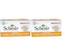 Schesir, Filet de Poulet avec Citrouille, Nourriture Humide pour Chats dans Son Propre jus, 8 x 6 boîtes de 50 g (Lot de 2)