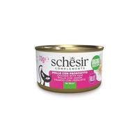 Schesir, Filets de Poulet au Jambon en gelée, Nourriture Humide complémentaire pour Chats, Recette Originale, 100% Naturelle, 12 boîtes de 70 g