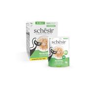Schesir, Filets de Poulet avec Bar en gelée, Nourriture Humide complémentaire pour Chat, Recette Originale, 100% Naturelle, 6 enveloppes de 70 g