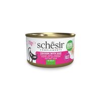 Schesir, Filets de Poulet avec Jambon en gelée, Nourriture Humide complémentaire pour Chats, Recette Originale, 100% Naturel, 12 boîtes de 70 g