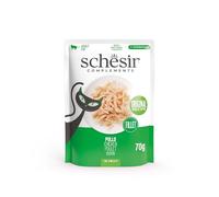 Schesir, Filets de Poulet en gelée, Nourriture Humide complémentaire pour Chats, Recette Originale, 100% Naturelle, 12 enveloppes de 70 g