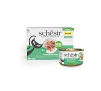 Schesir, Filets de Thon avec algues en gelée, Nourriture Humide complémentaire pour Chats, Recette Originale, 100% Naturel, 6 boîtes de 70 g