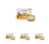Schesir, Filets de Thon avec aloé en gelée, Nourriture Humide complémentaire pour Chats, Recette Originale, 100% Naturel, 6 boîtes de 70 g (Lot de 4)