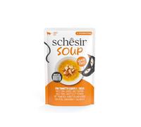 Schesir, Soupe aux Filets de Thon aux Carottes et Citrouille, Nourriture Humide complémentaire pour Chats, Recette Originale, 100% Naturelle, 12 enveloppes de 40 g