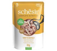 Schesir | Filets pour chats | Sachet de 85 g - Thon et poulet en gelée 85 g