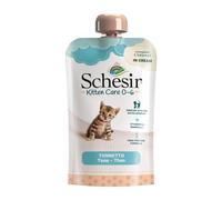 Schesir Kitten Nourriture humide pour chats de 0 à 1 an (sachet de thon en crème avec couvercle, 20 x 150 g)
