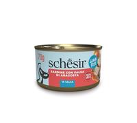 Schesir, Morceaux de Sardines avec Sauce de Homard, Aliment Humide Complémentaire pour Chats, Recette Originale, Ingrédients 100% Naturels, 12 boîtes de 70 g
