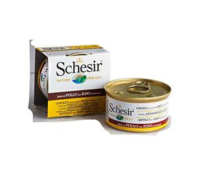 Schesir Natural Poulet & Riz | 24 x 85 g de Nourriture Humide pour Chat