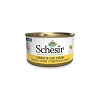 Schesir, Nourriture Humide pour Chats Adultes au goût Ton avec Surimi, en Filets et gélatine Douce - Total 2 kg (24 boîtes unidoses de 85G)