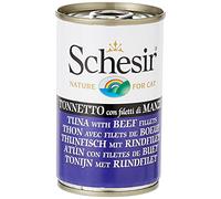Schesir Nourriture pour Chat Thon et Filet de bœuf - Boîte de 140 g (1 x 140 g)