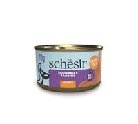 Schesir, Pâté de Maquereau et Sardines, Aliment Humide Complémentaire pour Chats, Recette Originale, Ingrédients 100% Naturels, 12 boîtes de 70 g