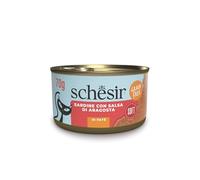 Schesir, Pâté de Sardines avec Sauce de Homard, Aliment Humide Complémentaire pour Chats, Recette Originale, Ingrédients 100% Naturels, 12 boîtes de 70 g