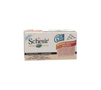 SCHESIR-Pâtée pour chat Schesir au Thon et Saumon Pack de 6 boites de 50 g