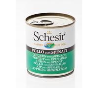Schesir Poulet Avec Epinards En Gelée Pour Chien 16 X 285 G