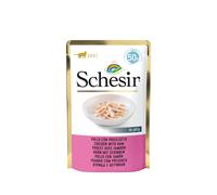 SCHESIR Aliment complémentaire pour chats au poulet et au jambon 50 g