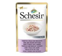 SCHESIR pour chats Adult thon avec poulet et jambon 85g