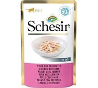 SCHESIR pour chats Single Dish filets de poulet & jambon 50g