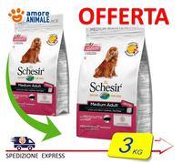 Schesir Sec Sec MEDIUM Adulte Entretien Avec JAMBON 3 / 10 Kg - Pour Chiens