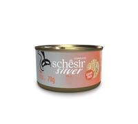 Schesir Silver, Goût de Poulet en Bouillon, Aliments humides pour Chats âgés (12 de 70 g)