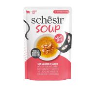 SCHESIR Soup Saumon et carottes, soupe complémentaire pour chats, 40 g