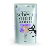 Schesir Special Mousse Nourriture humide complète et équilibrée pour chats exigeants 12 x 70 g (12 x poulet Light)