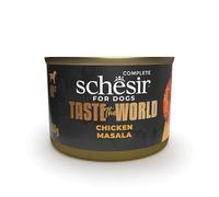 Schesir Taste The World Chien 8 x 150 g Nourriture humide pour chiens (poulet masala en bouillon)