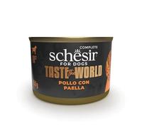 Schesir Taste The World Chien Nourriture humide pour chiens 8 x 150 g (poulet avec paella en bouillon)