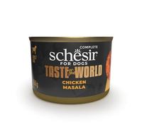 Schesir Taste The World, Goût de Poulet Masala, Nourriture Humide complète pour Chien (boîtes 8 de 150 g)