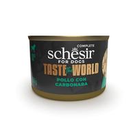 Schesir Taste The World, goût Poulet et carbonara, Nourriture Humide complète pour Chien (boîtes 8 de 150 g)
