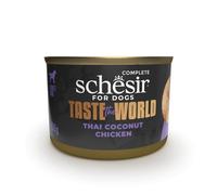 Schesir Taste The World, Goût Poulet Thai Coconut, Nourriture Humide complète pour Chien (boîtes 8 en 150 g)