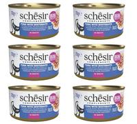 SCHESIR Thon aux sprats dans un bouillon pour chats 6x70 g